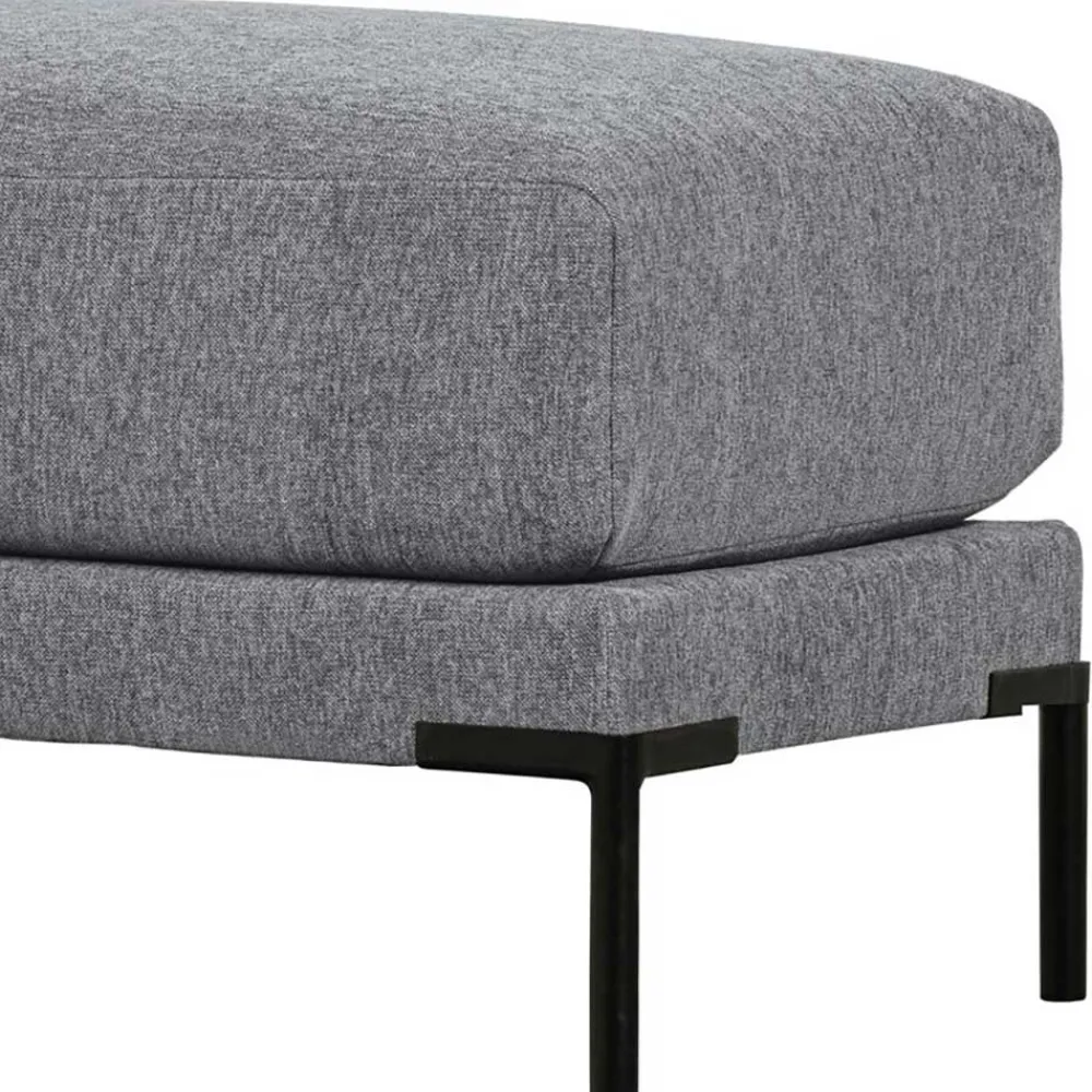 Wohnen Hocker<Wohnzimmerhocker in Jeansblau Chenille - Imonas