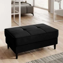 Wohnen Hocker<Wohnzimmerhocker mit Truhe in Schwarz - Oktay