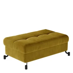 Wohnen Hocker<Wohnzimmerhocker mit Truhe in Senfgelb Samt - Candyon