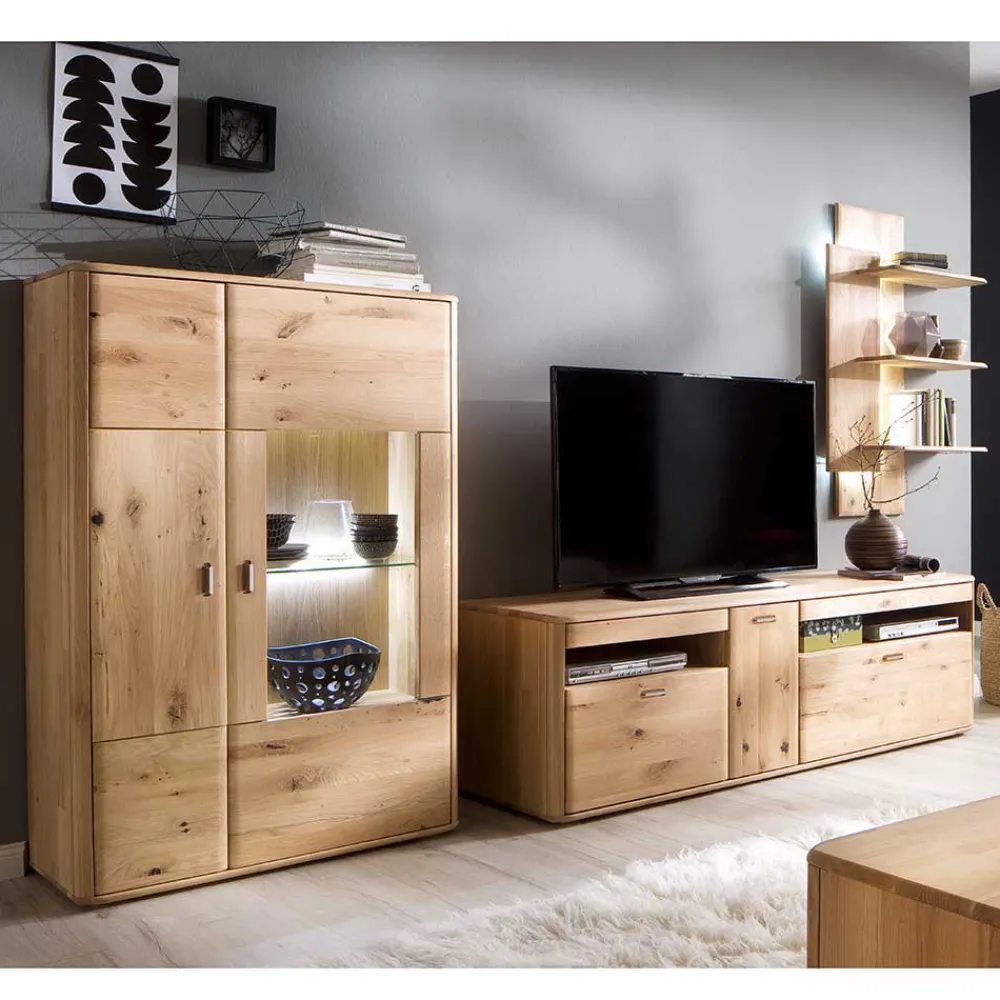 Wohnen Wohnwände<Wohnzimmermöbel Set aus Holz - Destal (dreiteilig)