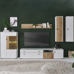Wohnen Wohnwände<Wohnzimmermöbel Set zweifarbig - Nenaloro (fünfteilig)