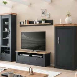 Wohnen Wohnwände<Wohnzimmermöbel TV Anbauwand Set - Lionel (vierteilig)