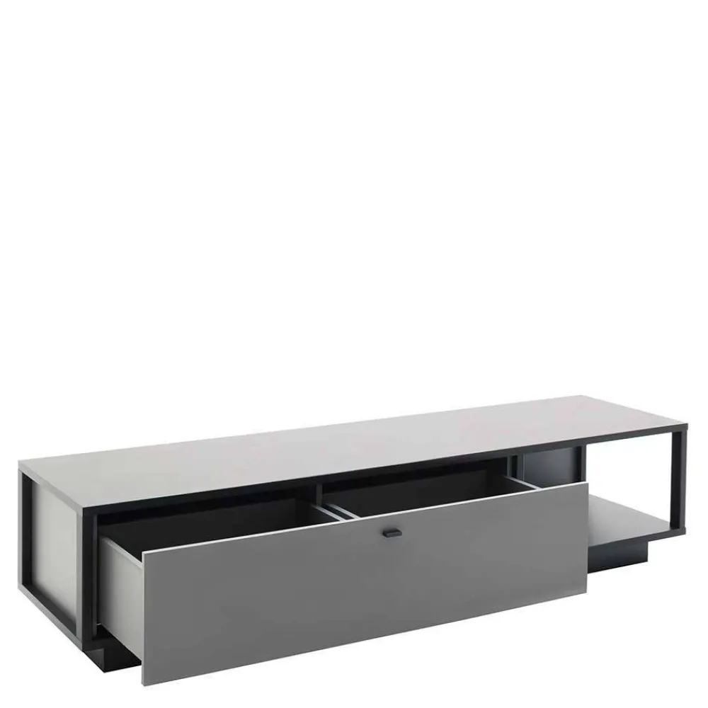 Wohnen Wohnwände<Wohnzimmermöbel TV Wand in Grau - Ridona (dreiteilig)