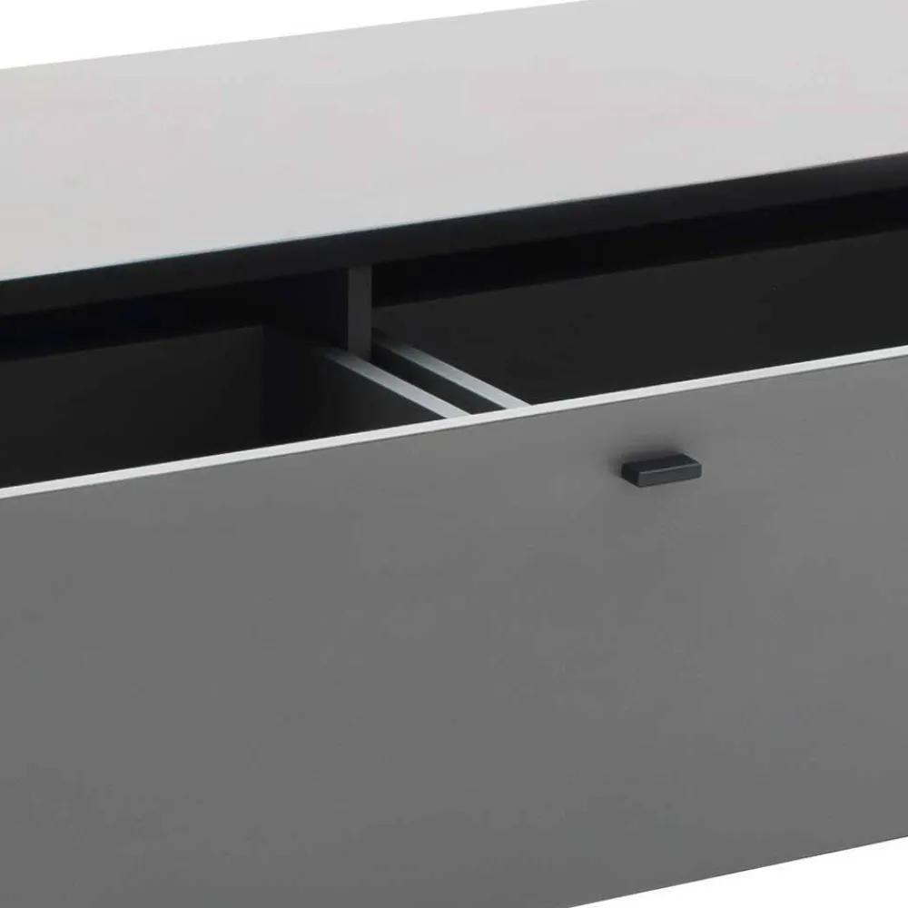 Wohnen Wohnwände<Wohnzimmermöbel TV Wand in Grau - Ridona (dreiteilig)