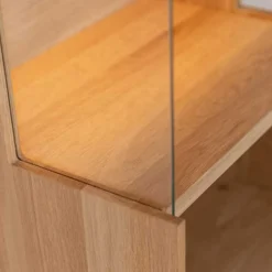 Wohnen Vitrinen<Wohnzimmerschrank aus Eiche und Glas - Masicuri