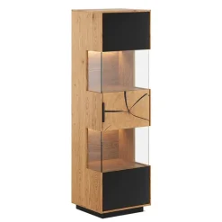 Wohnen Vitrinen<Wohnzimmerschrank aus Eiche und Glas - Masicuri