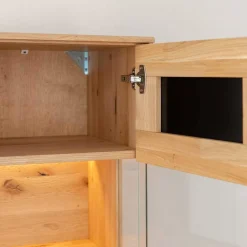 Wohnen Vitrinen<Wohnzimmerschrank aus Eiche und Glas - Masicuri