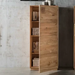 Wohnen Vitrinen<Wohnzimmerschrank aus Wildeiche massiv - Millena
