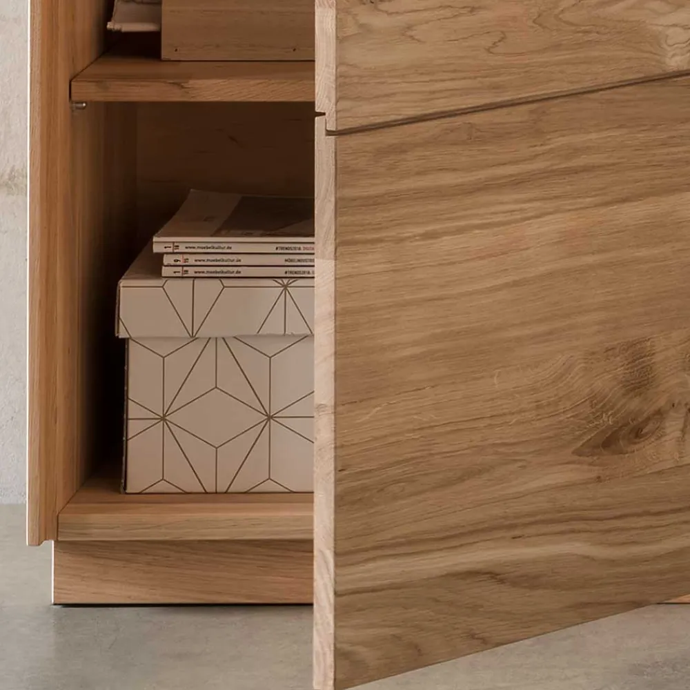 Wohnen Vitrinen<Wohnzimmerschrank aus Wildeiche massiv - Millena