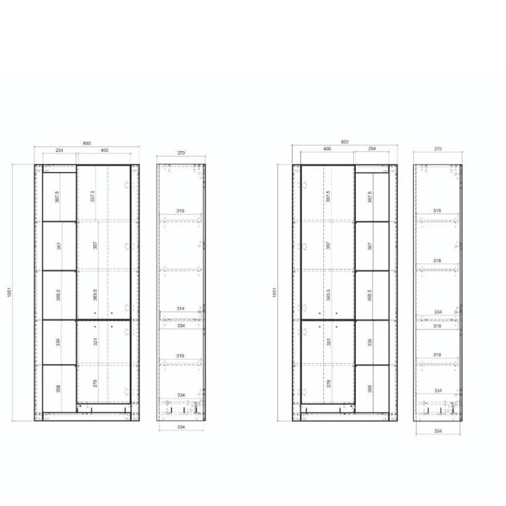 Wohnen Vitrinen<Wohnzimmerschrank Duo modern - Adejano (zweiteilig)
