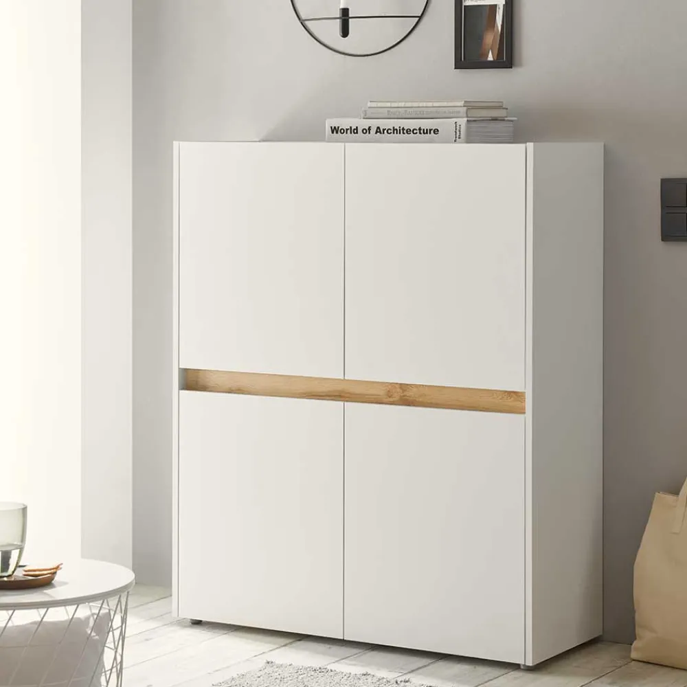 Wohnen Highboards<Wohnzimmerschrank Highboard 4-türig - Nonessia