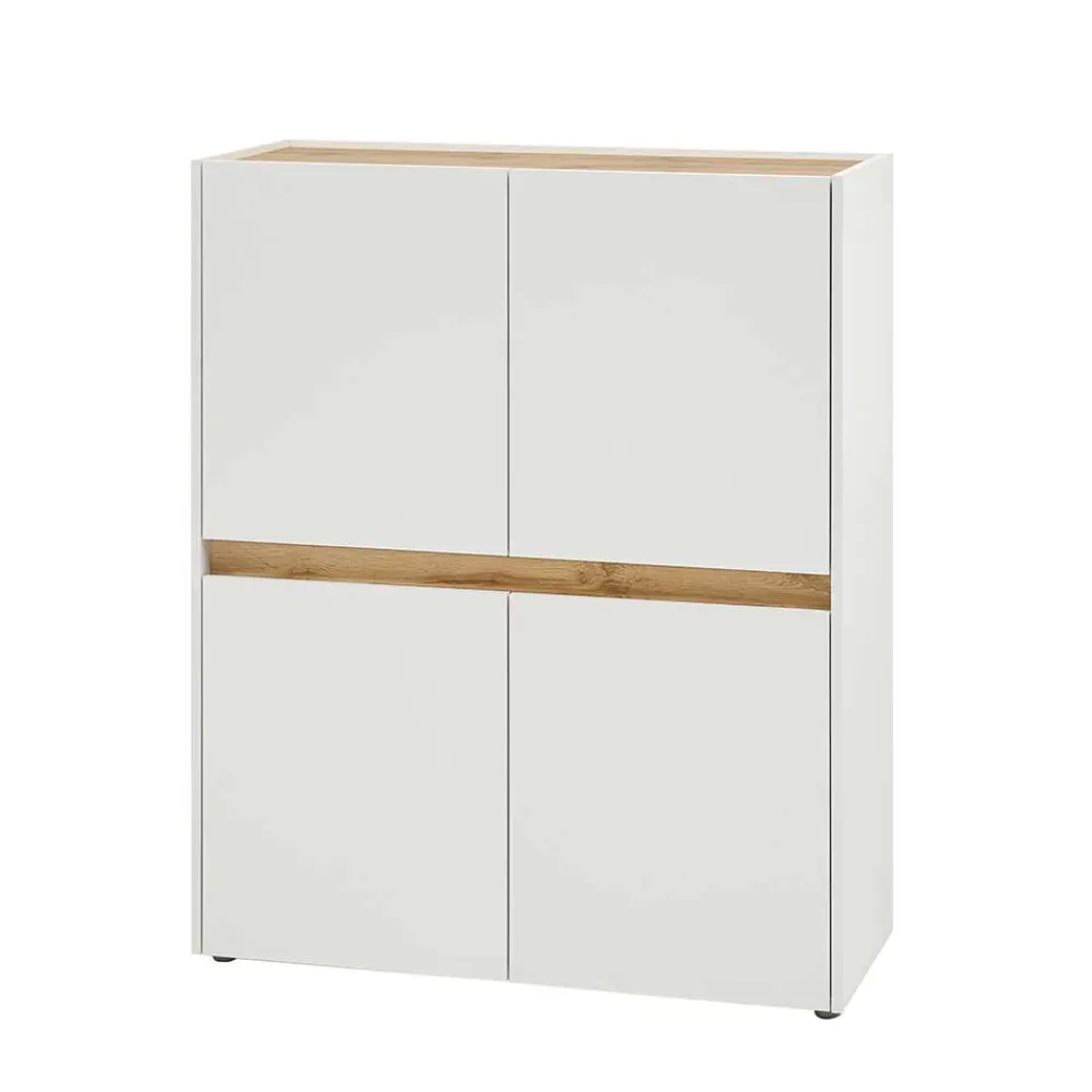 Wohnen Highboards<Wohnzimmerschrank Highboard 4-türig - Nonessia