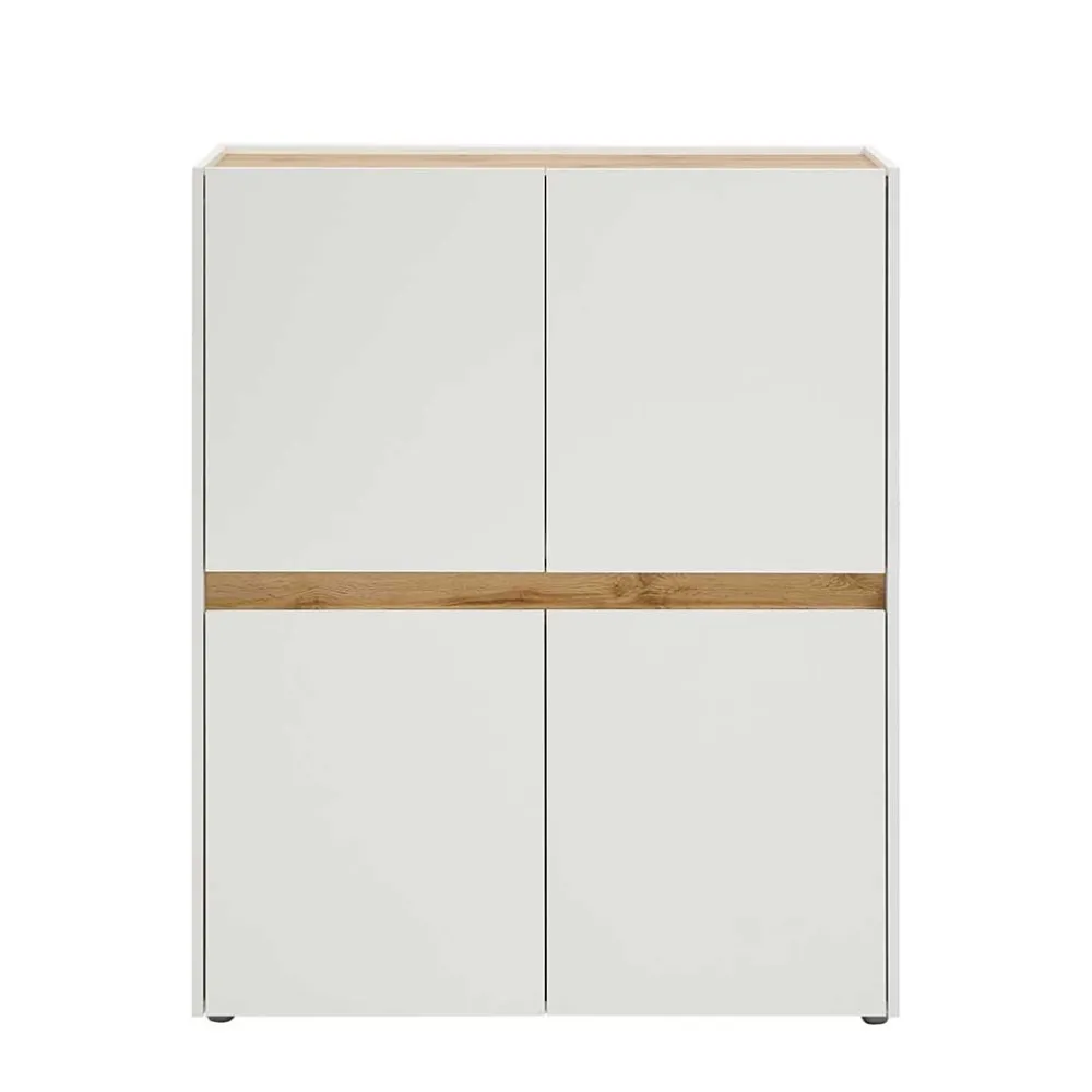 Wohnen Highboards<Wohnzimmerschrank Highboard 4-türig - Nonessia
