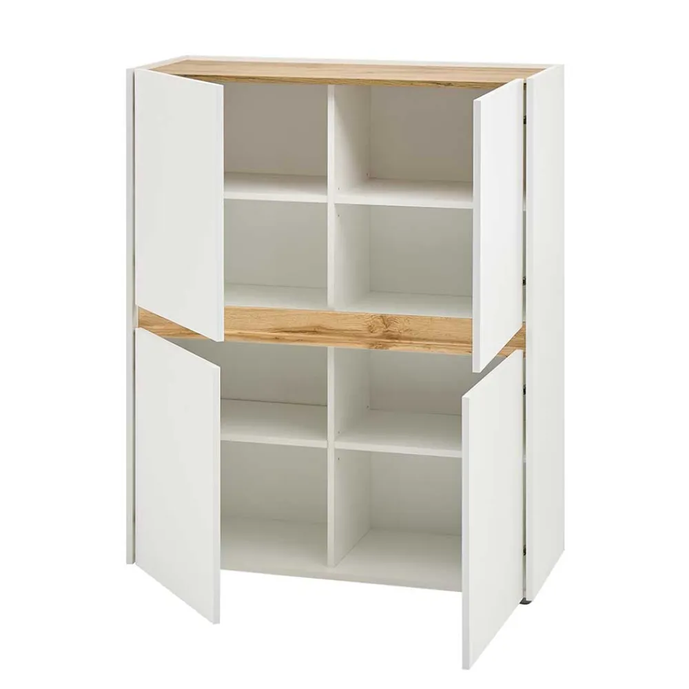 Wohnen Highboards<Wohnzimmerschrank Highboard 4-türig - Nonessia