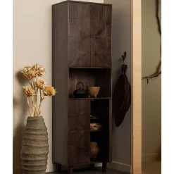 Wohnen Vitrinen<Wohnzimmerschrank in Walnussfarben - Luisa
