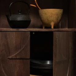 Wohnen Vitrinen<Wohnzimmerschrank in Walnussfarben - Luisa