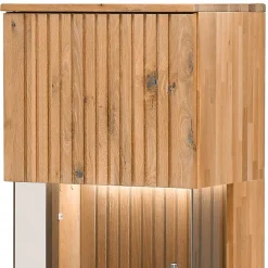 Wohnen Vitrinen<Wohnzimmerschrank in Wildeiche Bianco mit Glas - Nelsons