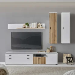 Wohnen Wohnwände<Wohnzimmerschrank Kombi modern - Nenaloro (vierteilig)