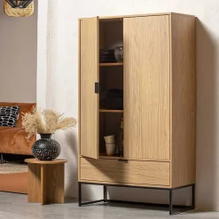 Wohnen Kommoden<Wohnzimmerschrank mit Doppeltür und Schublade - Ariadelco