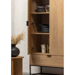 Wohnen Kommoden<Wohnzimmerschrank mit Doppeltür und Schublade - Ariadelco