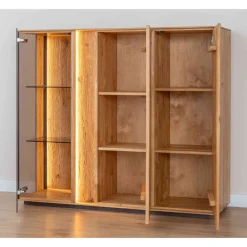 Wohnen Highboards<Wohnzimmerschrank mit Glas und LED Licht - Cocondar