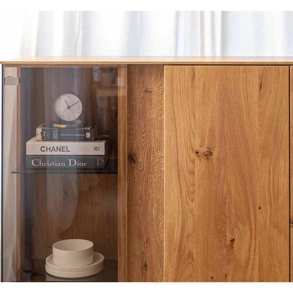 Wohnen Highboards<Wohnzimmerschrank mit Glas und LED Licht - Cocondar