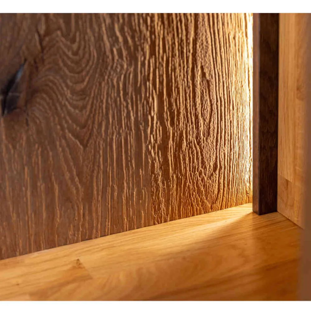 Wohnen Highboards<Wohnzimmerschrank mit Glas und LED Licht - Cocondar