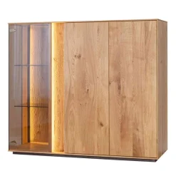 Wohnen Highboards<Wohnzimmerschrank mit Glas und LED Licht - Cocondar