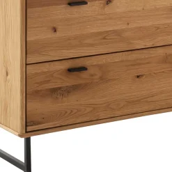 Wohnen Schränke<Wohnzimmerschrank mit Glas Einsatz - 100x186x38 - Flacona