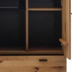 Wohnen Schränke<Wohnzimmerschrank mit Glas Einsatz - 100x186x38 - Flacona