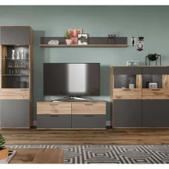 Wohnen Wohnwände<Wohnzimmerschränke & Regal - TV Wand - Lucios (vierteilig)