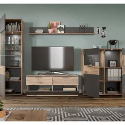 Wohnen Wohnwände<Wohnzimmerschränke & Regal - TV Wand - Lucios (vierteilig)