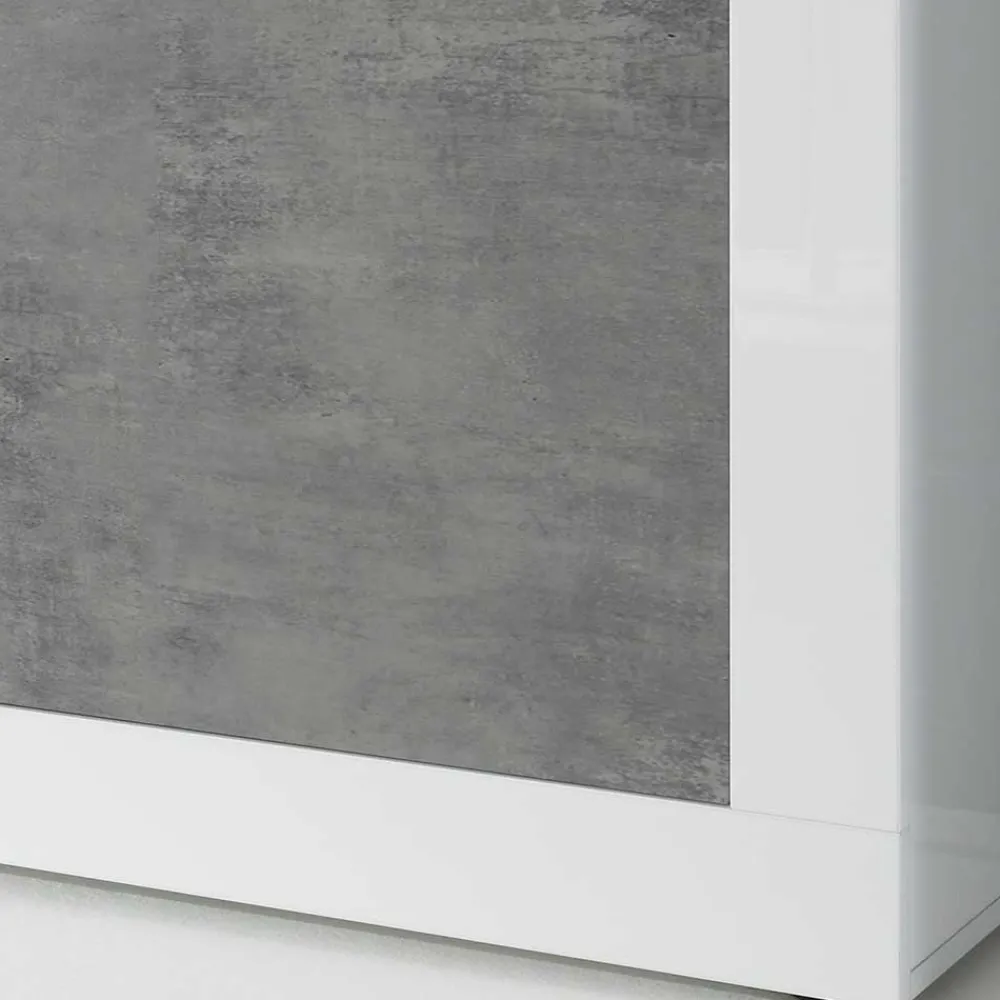 Wohnen Wohnwände<Wohnzimmerschränke in Beton Optik - Narandu (zweiteilig)