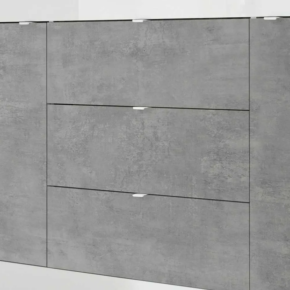 Wohnen Wohnwände<Wohnzimmerschränke in Beton Optik - Narandu (zweiteilig)
