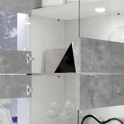 Wohnen Wohnwände<Wohnzimmerschränke in Beton Optik - Narandu (zweiteilig)