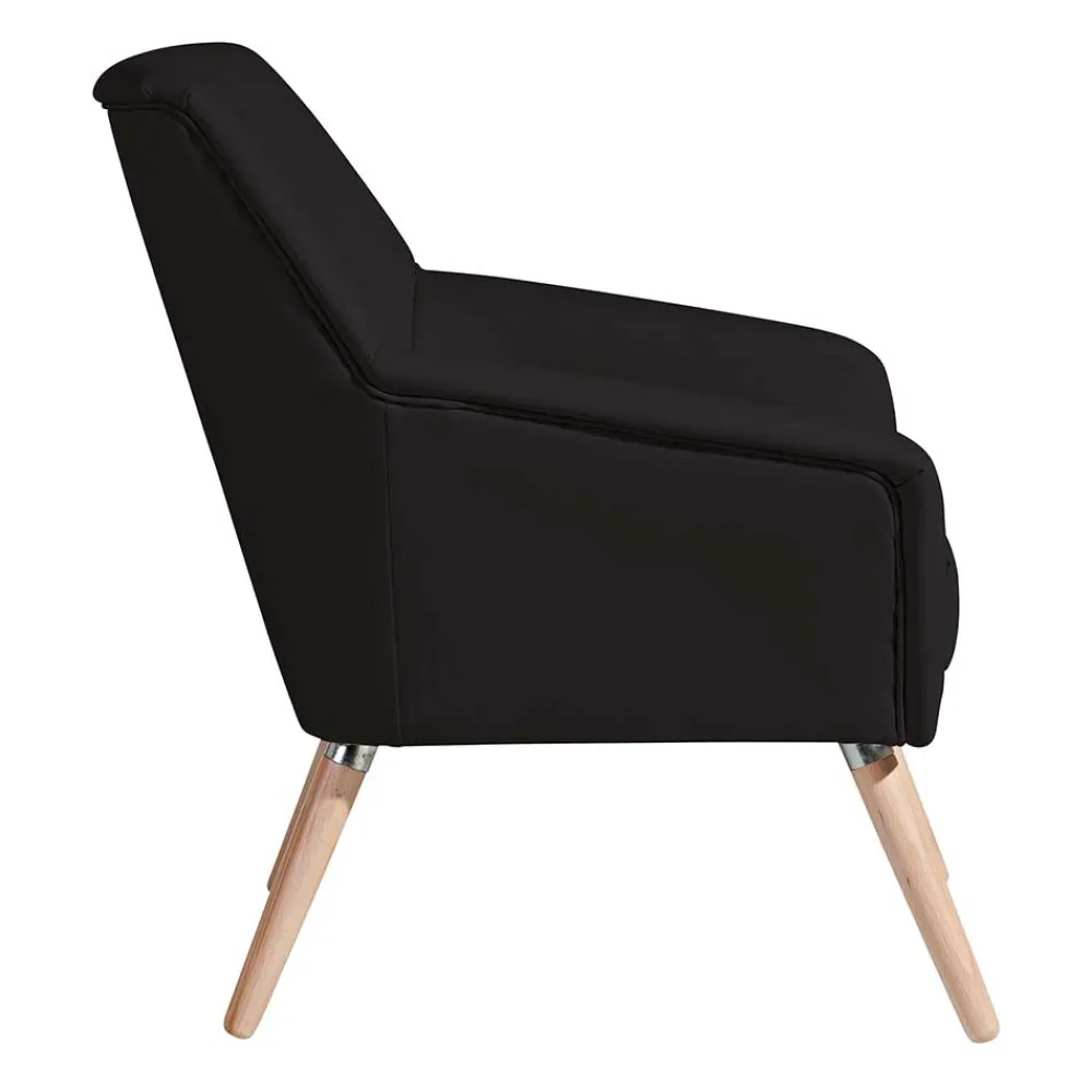 Wohnen Sessel<Wohnzimmersessel in Schwarz Kunstleder - Ciabeta