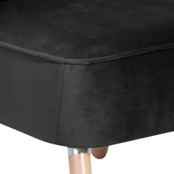 Wohnen Sessel<Wohnzimmersessel in Schwarz Samtvelours - Vulias