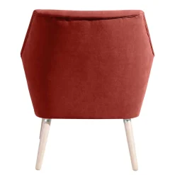 Wohnen Sessel<Wohnzimmersessel in Terracotta Velours - Emjada