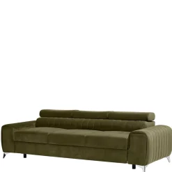 Wohnen Sofas<Wohnzimmersofa mit Bettfunktion in Oliv Grün - Vultaco