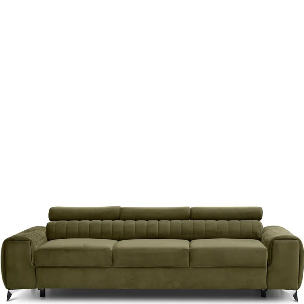 Wohnen Sofas<Wohnzimmersofa mit Bettfunktion in Oliv Grün - Vultaco