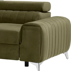 Wohnen Sofas<Wohnzimmersofa mit Bettfunktion in Oliv Grün - Vultaco