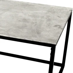 Wohnen Tische<Wohnzimmertisch mit Alu Platte in Silber - Magura