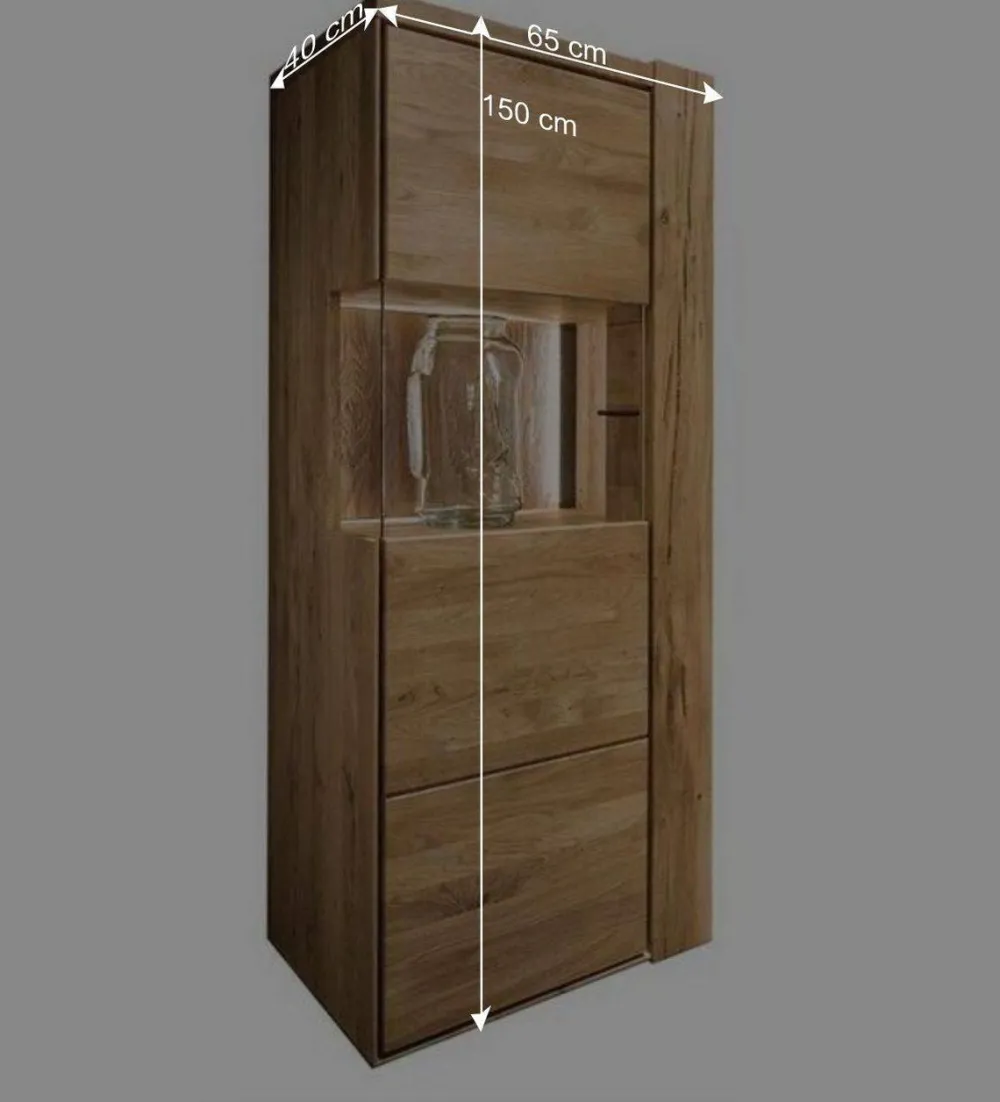 Wohnen Vitrinen|Schränke<Wohnzimmervitrine aus geöltem Massivholz - Slaraduva