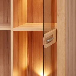 Wohnen Vitrinen<Wohnzimmervitrine aus Kernbuche mit LED - Amyonta