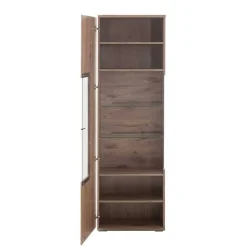 Wohnen Vitrinen<Wohnzimmervitrine in Wildeiche Holzoptik - Comrinaca