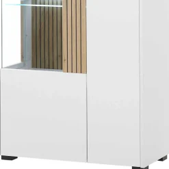 Wohnen Vitrinen<Wohnzimmer-Vitrinenschrank zweifarbig - Nenaloro