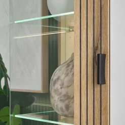 Wohnen Vitrinen<Wohnzimmer-Vitrinenschrank zweifarbig - Nenaloro