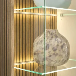 Wohnen Vitrinen<Wohnzimmer-Vitrinenschrank zweifarbig - Nenaloro