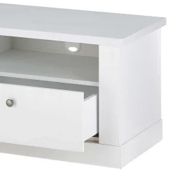 Wohnen Wohnwände<Wohnzimmerwohnwand in weißer Holzoptik Pinie - Liancos (vierteilig)