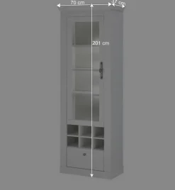 Wohnen Wohnwände<Wohnzimmerwohnwand in weißer Holzoptik Pinie - Liancos (vierteilig)
